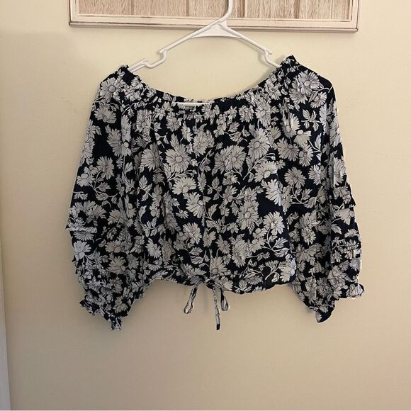 Lauren Conrad Off the Shoulder Floral Top - Picture 1 of 4
